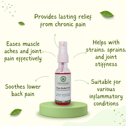 Vedchakra Pain Relief Oil - Soothing Ayurvedic Relief for Muscle and Joint Pain - 50ml